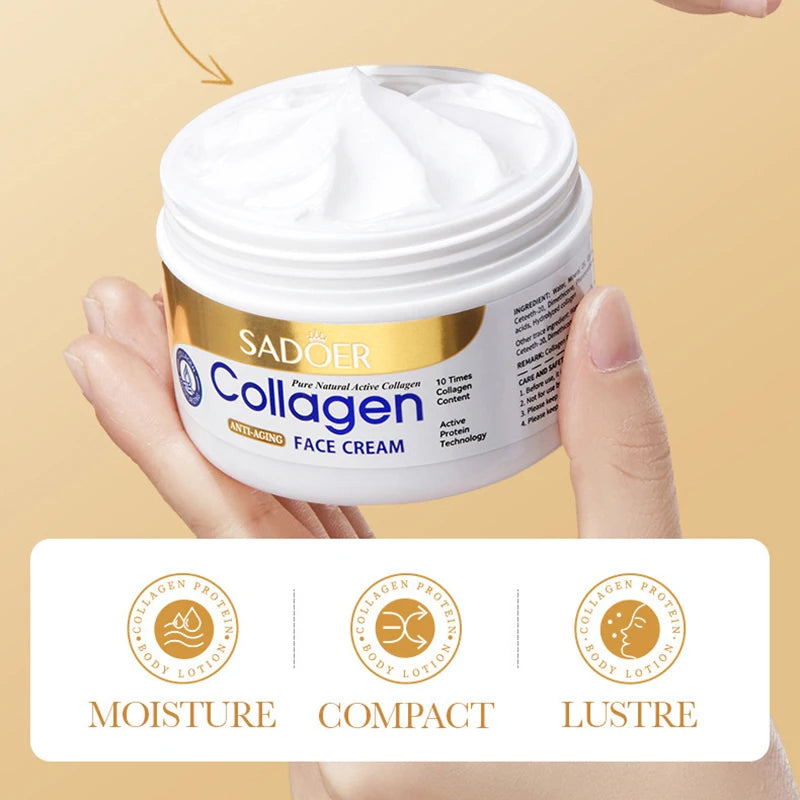 Collagen Firming Face Cream Moisturizing Hydrating Facial Beauty Skin Care