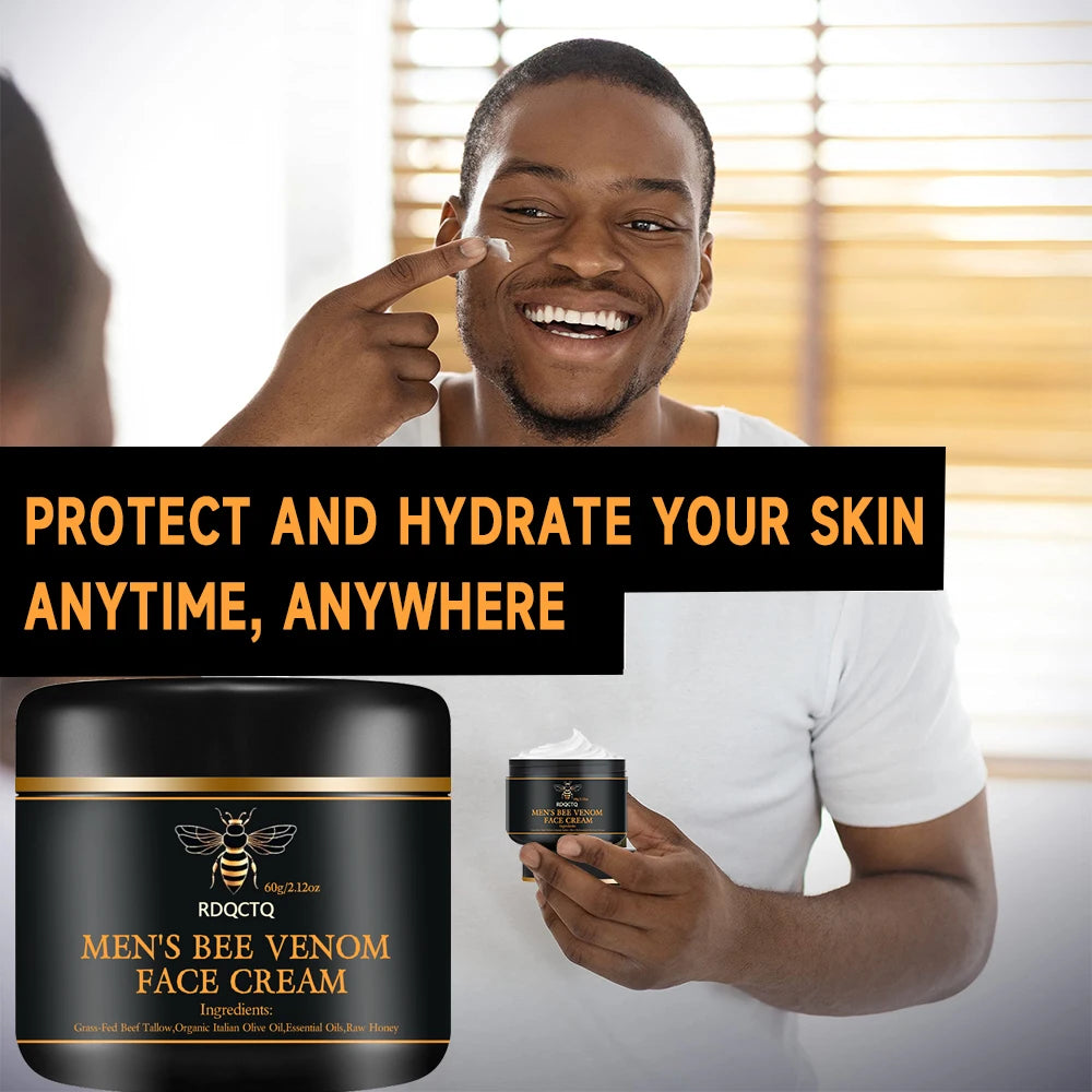 Men's Bee Venom Wrinkle Remover Face Cream Firming Lifting Anti Aging Moisturizing Skin Care