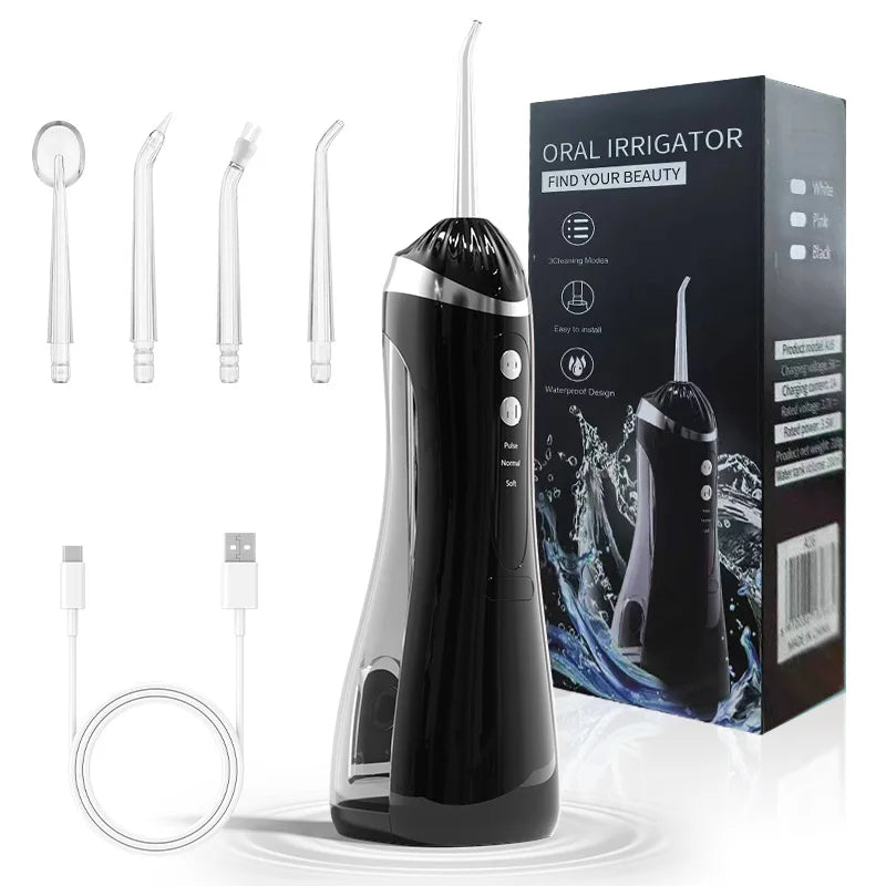 Electric Toothbrush and Dental Irrigator Combo Cleaning Device for Teeth Gaps and Better Flossing