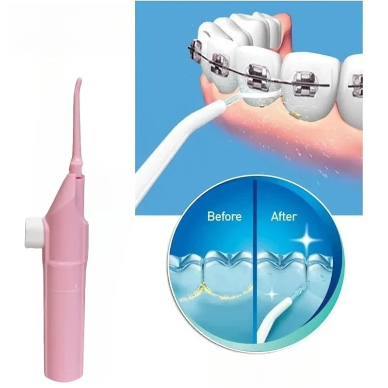 Portable Dental Water Flosser High Pressure Manual Oral Irrigator for Household Teeth Cleaning
