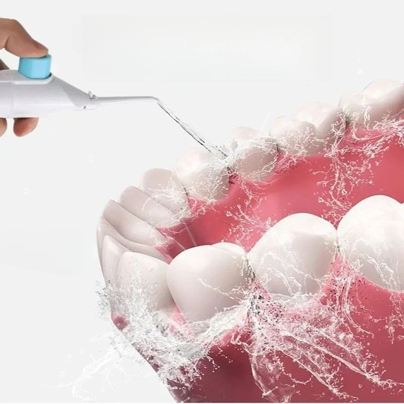 Portable Dental Water Flosser High Pressure Manual Oral Irrigator for Household Teeth Cleaning