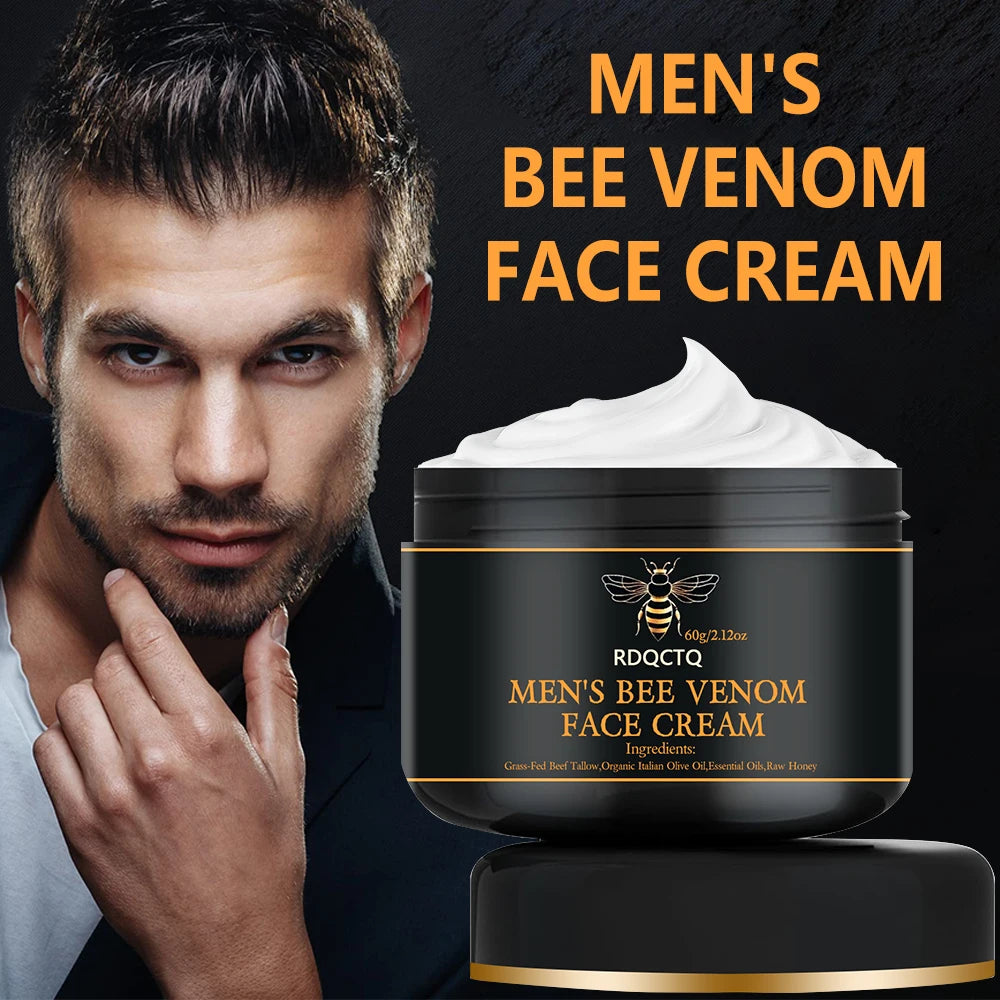 Men's Bee Venom Wrinkle Remover Face Cream Firming Lifting Anti Aging Moisturizing Skin Care