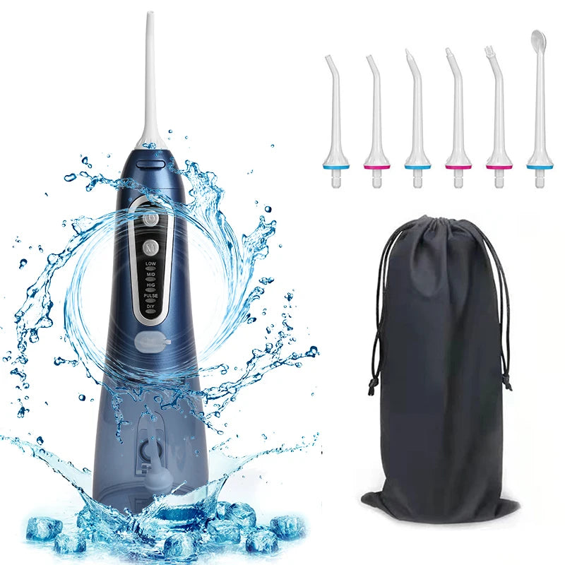 Portable Dental Water Flosser High Pressure Manual Oral Irrigator for Household Teeth Cleaning