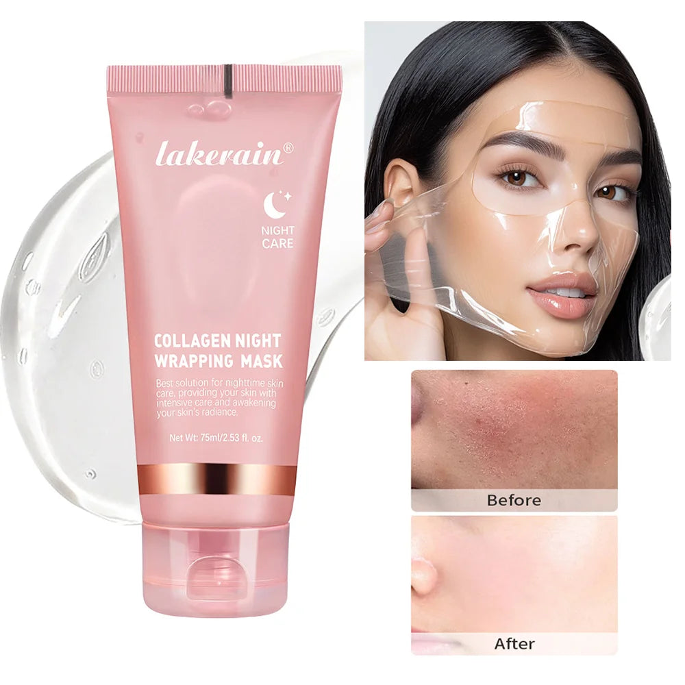 Korean Collagen Mask Deep Collagen Peel Off Overnight Face Mask Firming Lifting Hydrating Skin Care for Women