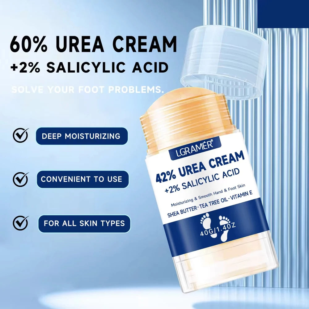Intensive Moisturizer for Dry, Rough Feet, Hands & 42% Urea Foot Cream with 2% Salicylic Acid