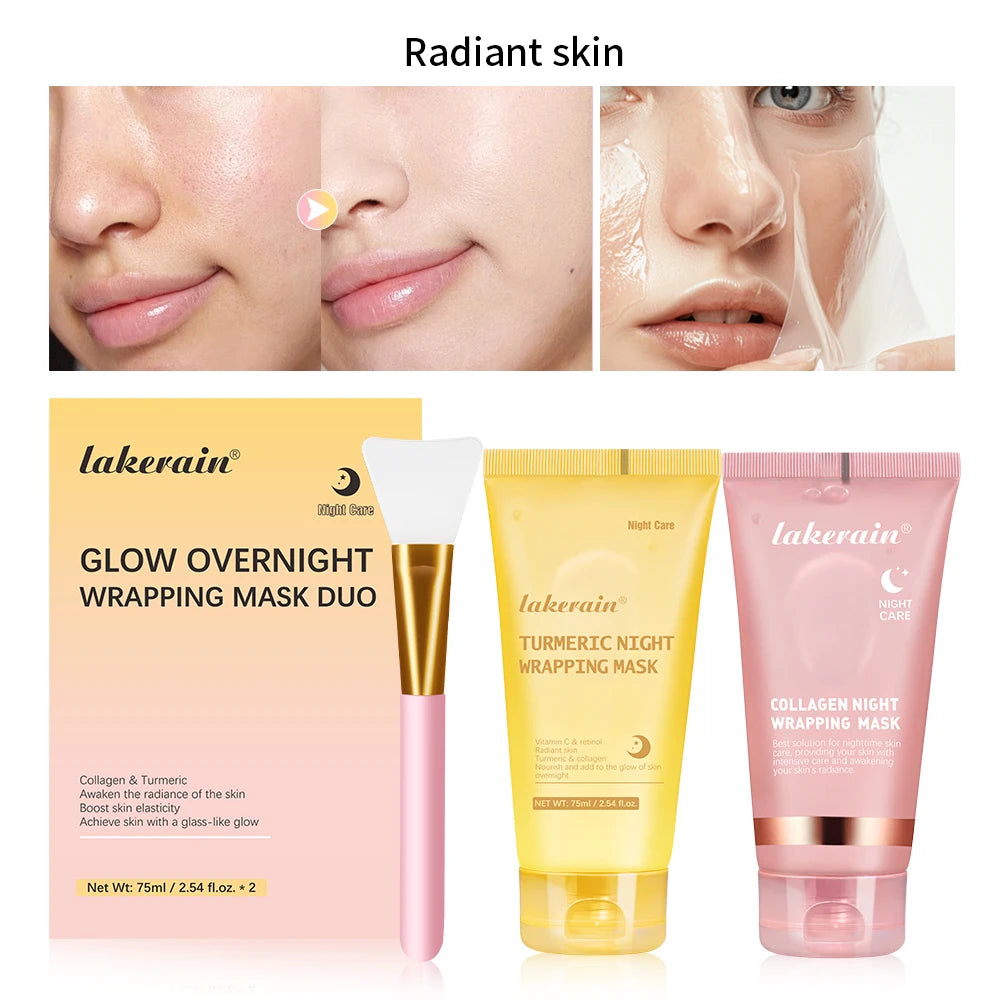 Korean Collagen Mask Deep Collagen Peel Off Overnight Face Mask Firming Lifting Hydrating Skin Care for Women