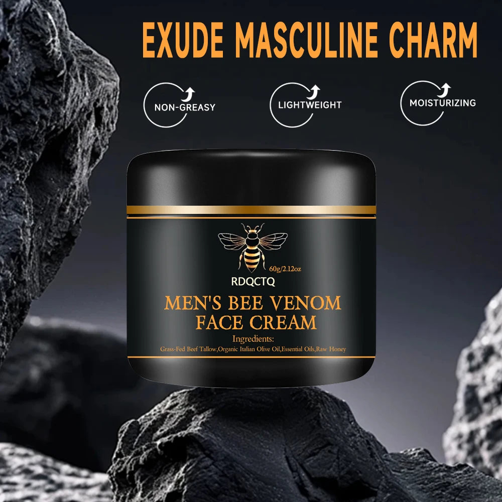 Men's Bee Venom Wrinkle Remover Face Cream Firming Lifting Anti Aging Moisturizing Skin Care