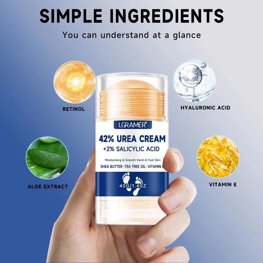 Intensive Moisturizer for Dry, Rough Feet, Hands & 42% Urea Foot Cream with 2% Salicylic Acid