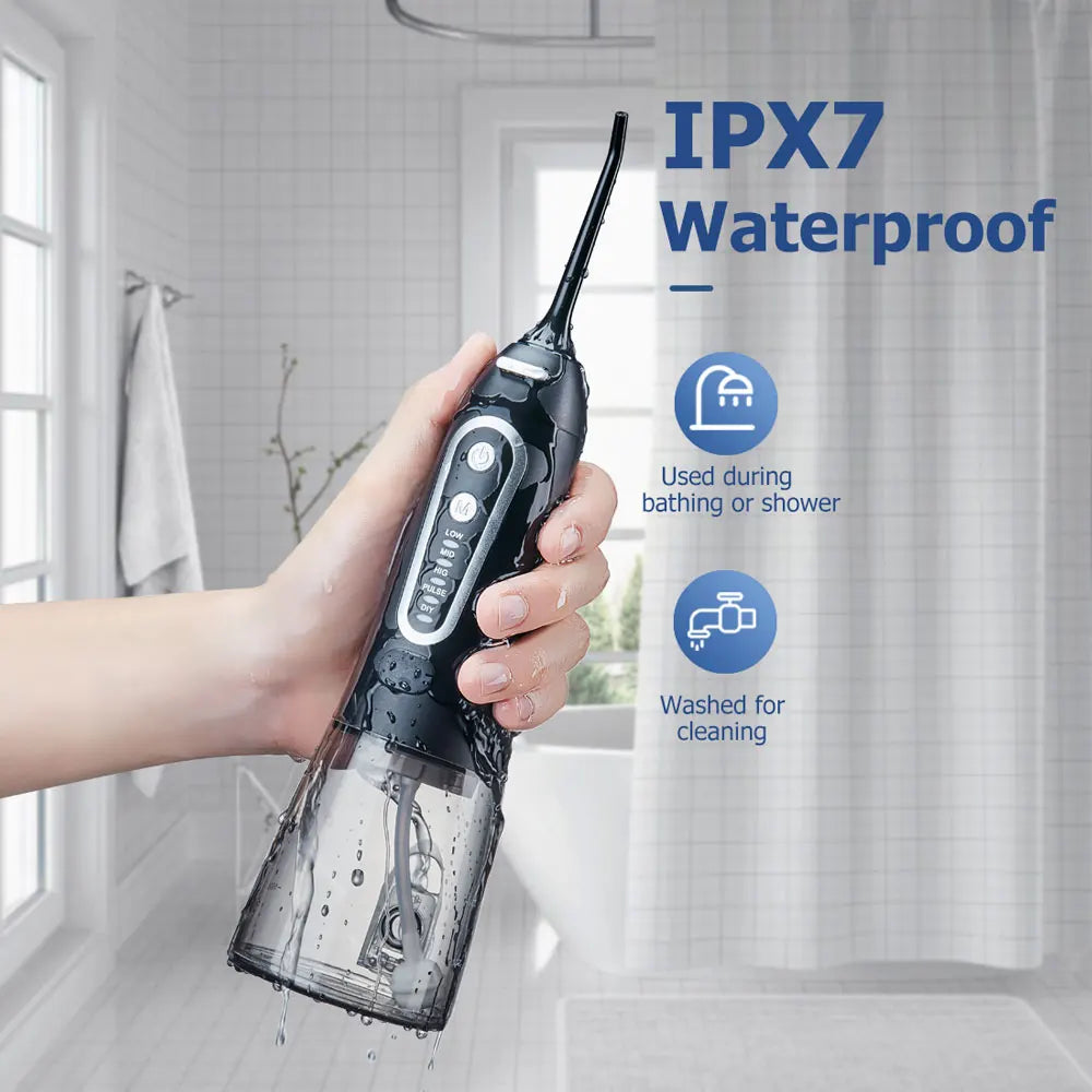 Portable Dental Water Flosser High Pressure Manual Oral Irrigator for Household Teeth Cleaning