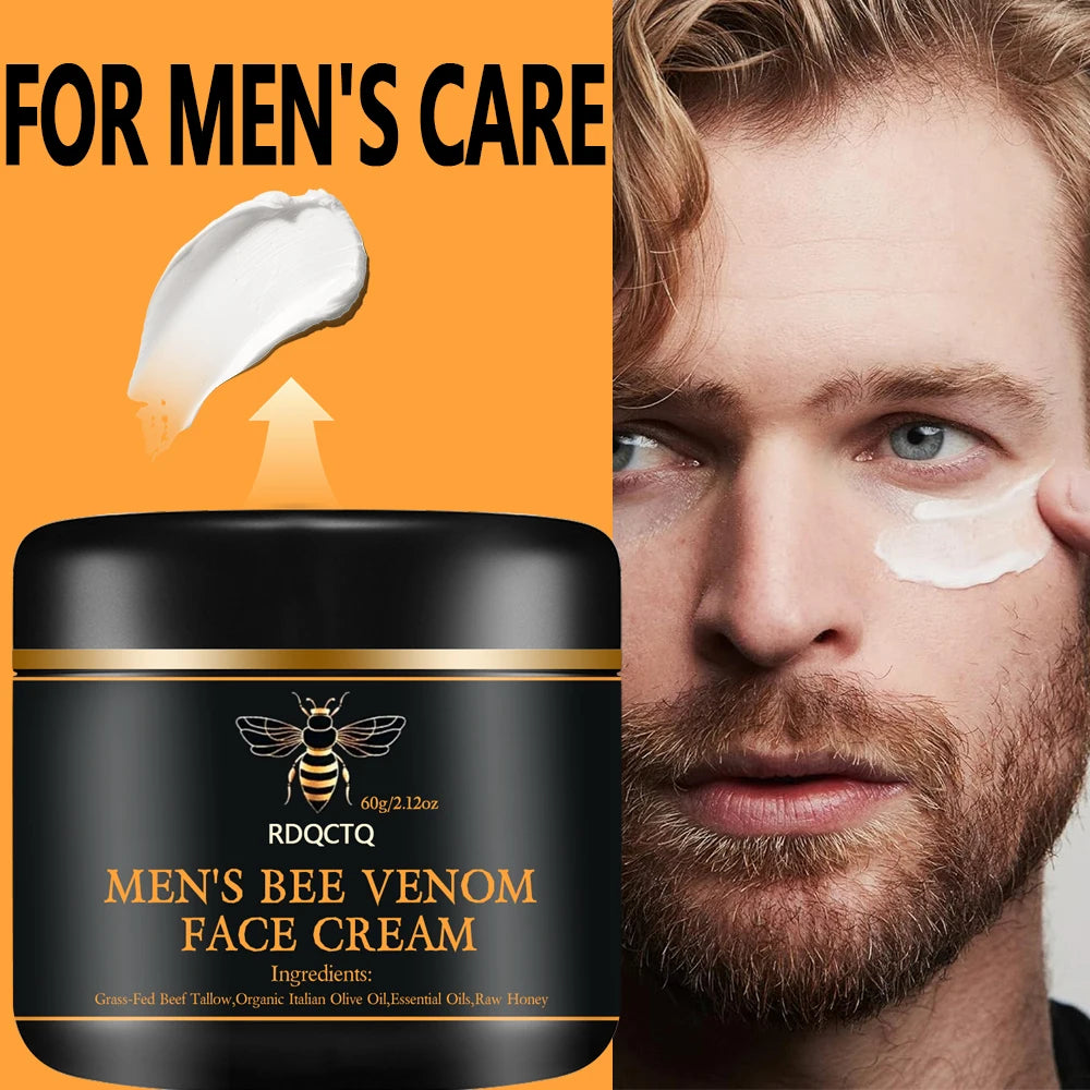 Men's Bee Venom Wrinkle Remover Face Cream Firming Lifting Anti Aging Moisturizing Skin Care