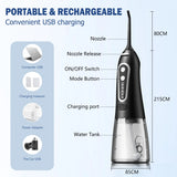 Portable Dental Water Flosser High Pressure Manual Oral Irrigator for Household Teeth Cleaning