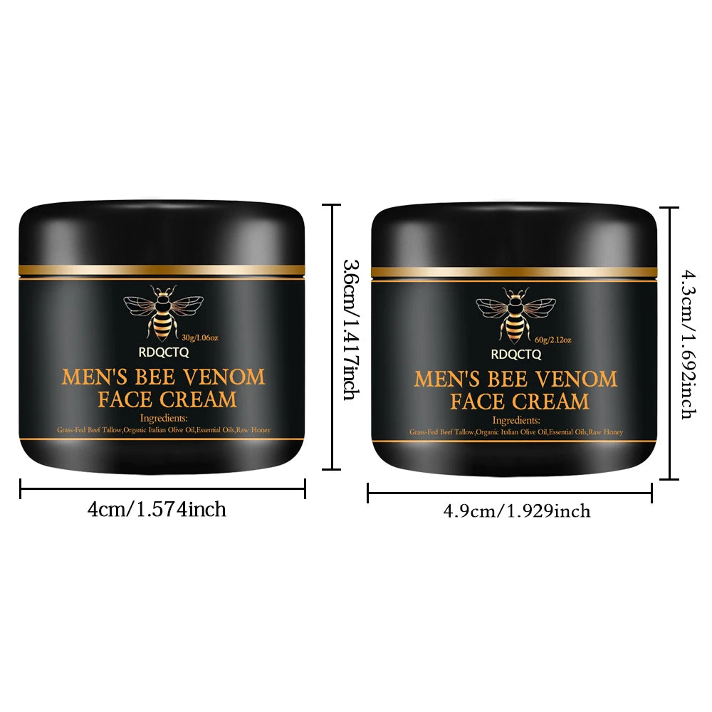 Men's Bee Venom Wrinkle Remover Face Cream Firming Lifting Anti Aging Moisturizing Skin Care