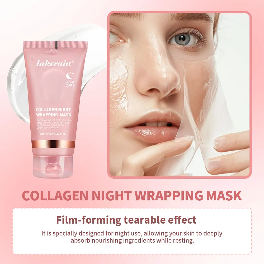 Korean Collagen Mask Deep Collagen Peel Off Overnight Face Mask Firming Lifting Hydrating Skin Care for Women